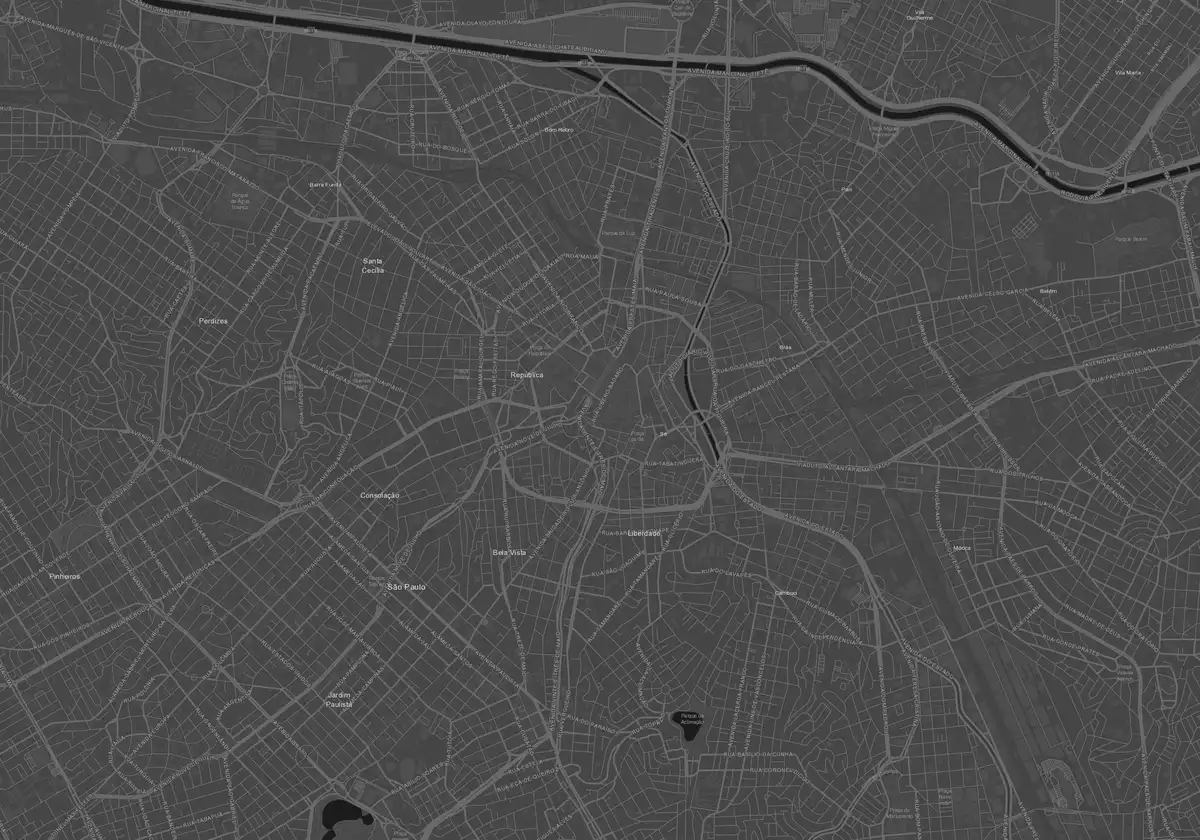 Mapa de ruas de São Paulo