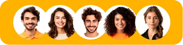 Avatares de clientes atendidos pela VGV X
